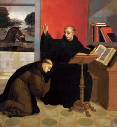 Saint Benoît de Nursie bénissant Saint Maurice