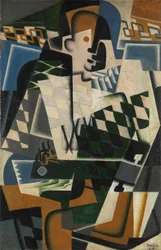 Arlequin avec une Guitare