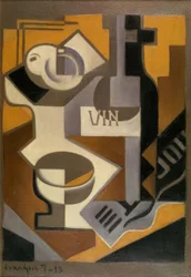 Nature morte à la bouteille de vin
