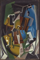 Violon et journal, 1917