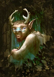 Un faune dans les bois enchantés