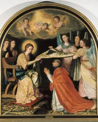 Présentation de la chasuble à Saint Ildefonso
