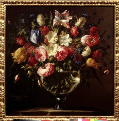 Vase de fleurs. Peinture de Juan de Arellano (1614-1676)