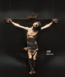 Crucifixion. Sculpture de Juan de Juni (1507-1577). Sculpture sur bois.
