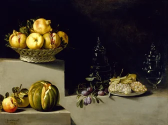 Nature morte avec fruits et verrerie