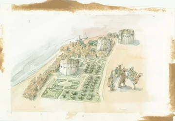 Théâtre Hope, Théâtre Rose et Théâtre du Globe, Southwark, Londres, vers 1647