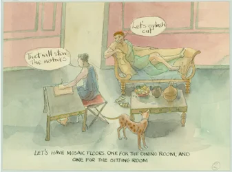 Deux personnages dans leur villa nouvellement construite, 2003