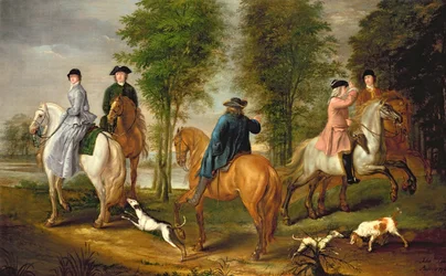 Partie de chasse en famille