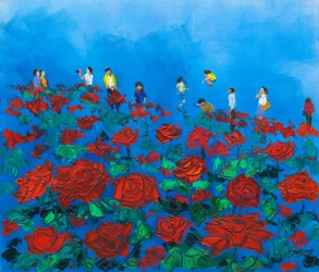Le rêve de rose des enfants