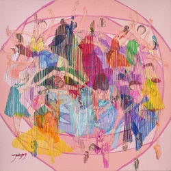 Mouvement de danse haut en couleur