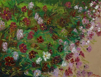 Jardin fleuri et coloré