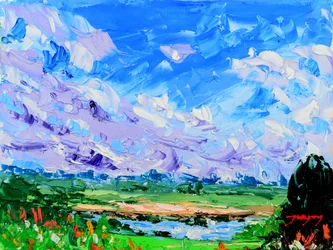 Un paysage champêtre plein de vie
