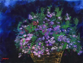 Panier floral haut en couleur