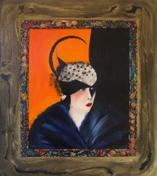 Belle Époque I -Dame avec chapeau à plumes-
