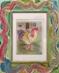 Gallus Gallus -devant le poulailler-