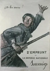 «On les aura», affiche pour le deuxième emprunt de la Défense nationale, vers 1915
