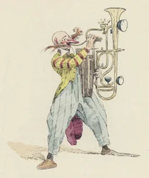 Clown jouant d