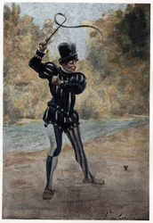 Man playing snore (snore). Gargantua. llustration by Jules Garnier. In “Rabelais et l