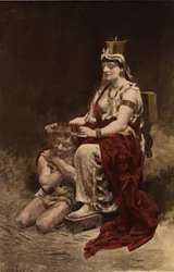 Semyramis (Semiramis) spooling a belistre (tramp). Pantagruel. llustration by Jules Garnier. In “Rabelais et l