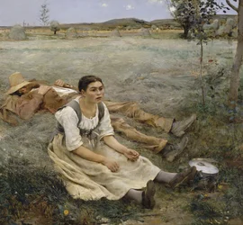 French: Les foins Hay Making
