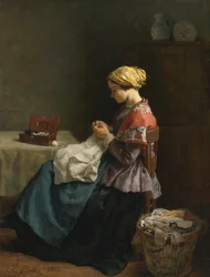 Jules Breton, 1868 - La petite couturière