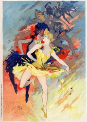 Art. Divertissement. La danse. Allégorie par Jules Chéret, France, vers 1890