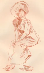 Dessin en sanguine, vers 1900 1903-1904