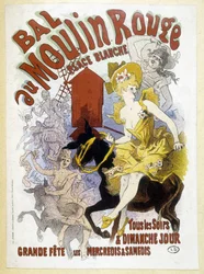 Affiche pour le bal du Moulin Rouge, fin du XIXe siècle