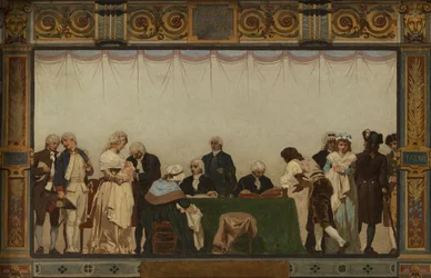 Esquisse pour la mairie du 20e arrondissement : Naissance, patrie, devoir, droits