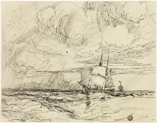 Navires en Mer Pendant la Tempête