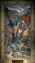Attila et son armée de barbares marchant sur Paris en 450