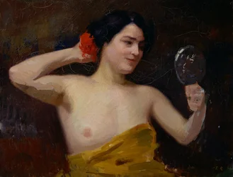 Femme nue, femme avec son miroir