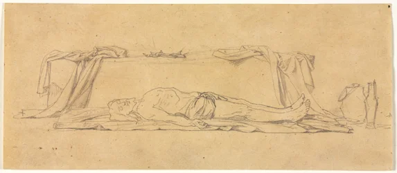 Croquis du Christ Mort Allongé par le Sépulcre
