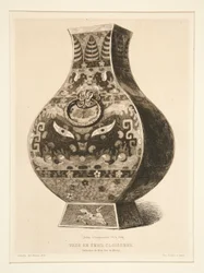 Vase en émail cloisonné