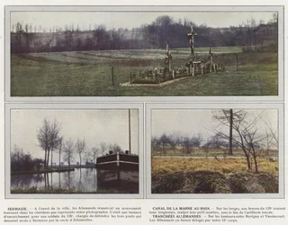 Sermaize, Canal de la Marne au Rhin, tranchées allemandes
