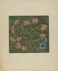 Couverture brodée, vers 1936