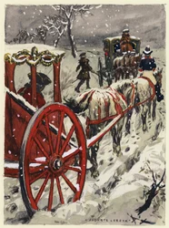 Illustration pour les mémoires de Casanova (lithographie couleur)