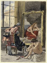 Illustration pour les mémoires de Casanova (lithographie couleur)