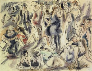 Plage américaine, vers 1917