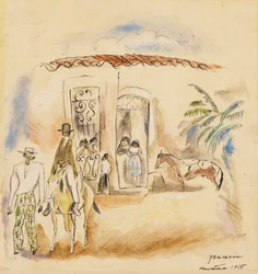 Paysage avec figures, La Havane, 1915
