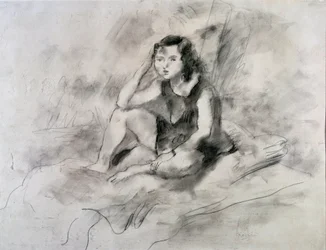 Fille assise