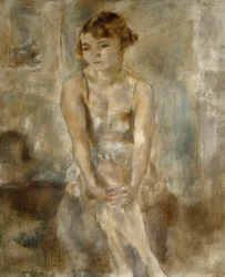 Jeune femme assise en chemise, 1923