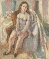 Jeune femme en chemise blanche