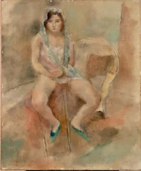 Jeune femme, assise