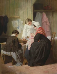 Dames cousant