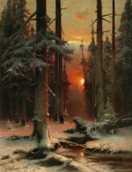 Neige en forêt, 1885