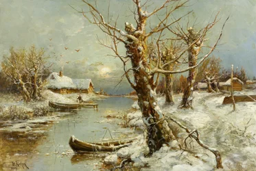 Paysage de rivière en hiver, 1897