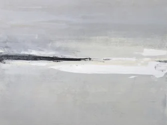 Un horizon serein aux douces nuances de gris et de blanc