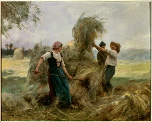Le foin. Peinture par Julien Dupré (1851-1910)