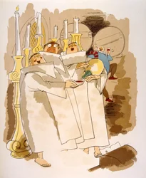 Illustration humoristique de vin 1946. Illustration de Julien Pavil